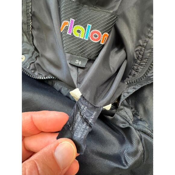 SLALOM Men's snow pants/shell, Vintage 80's-90's, Black & Pink, 34 - Picture 6 of 13